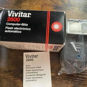 Vivitar 2600 Auto Electronic Flash For Camera Computer Blitz Guide#DIN 21/m:18”